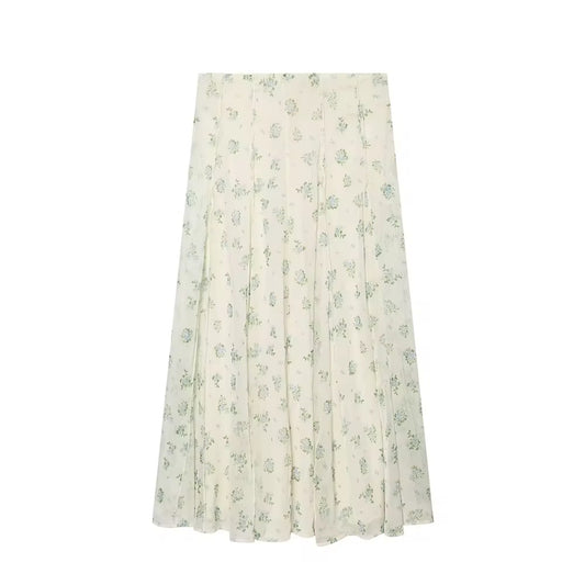 Floral mesh skirt